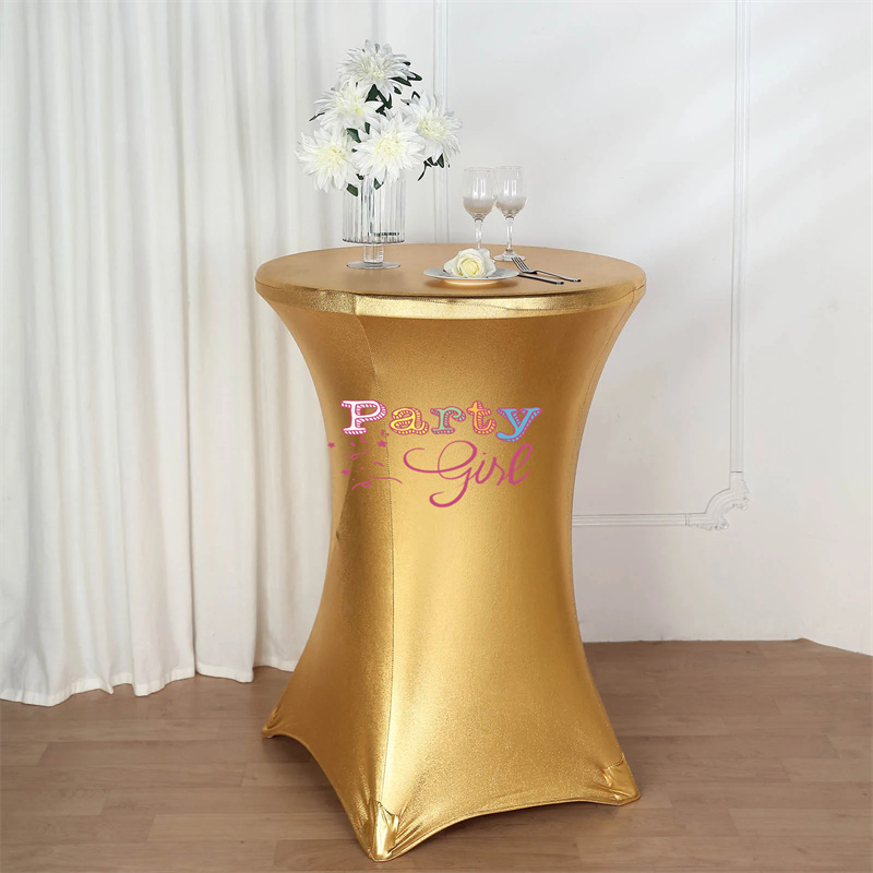 Wedding Qq - Heißer Verkauf Metallic Spandex Tisch Tuch