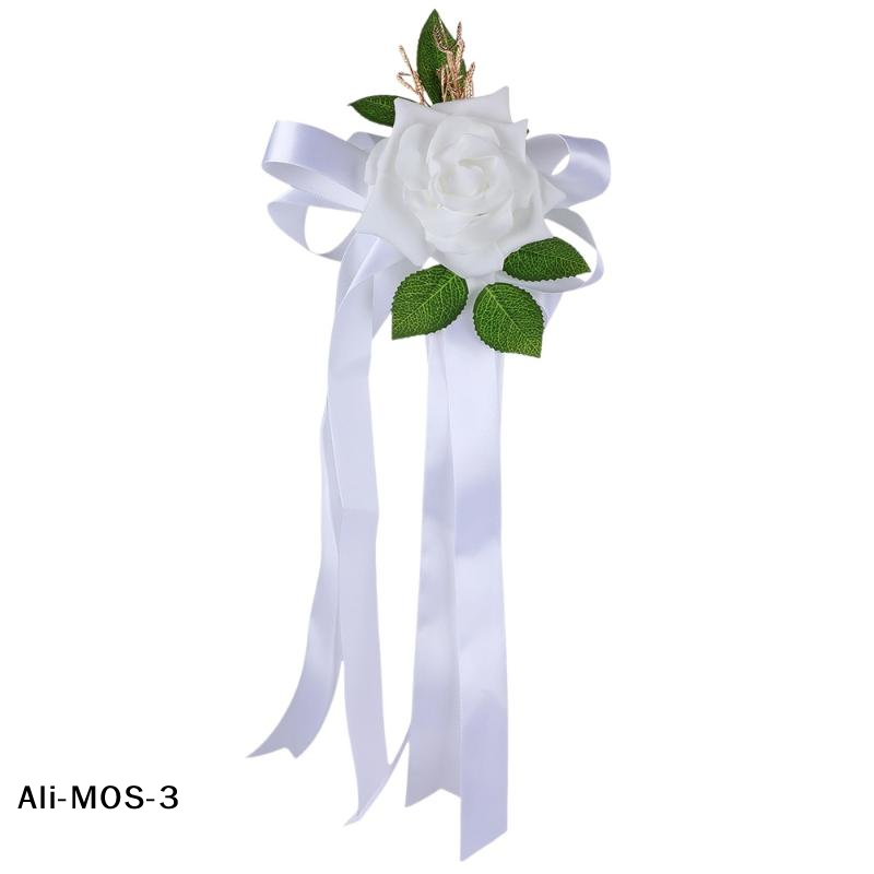 Wedding Supply Decor - 【S】1 Stück Hochzeitsauto-Rückspiegel-Dekoration Blume Retro-Schleife Türgriff-Dekoration