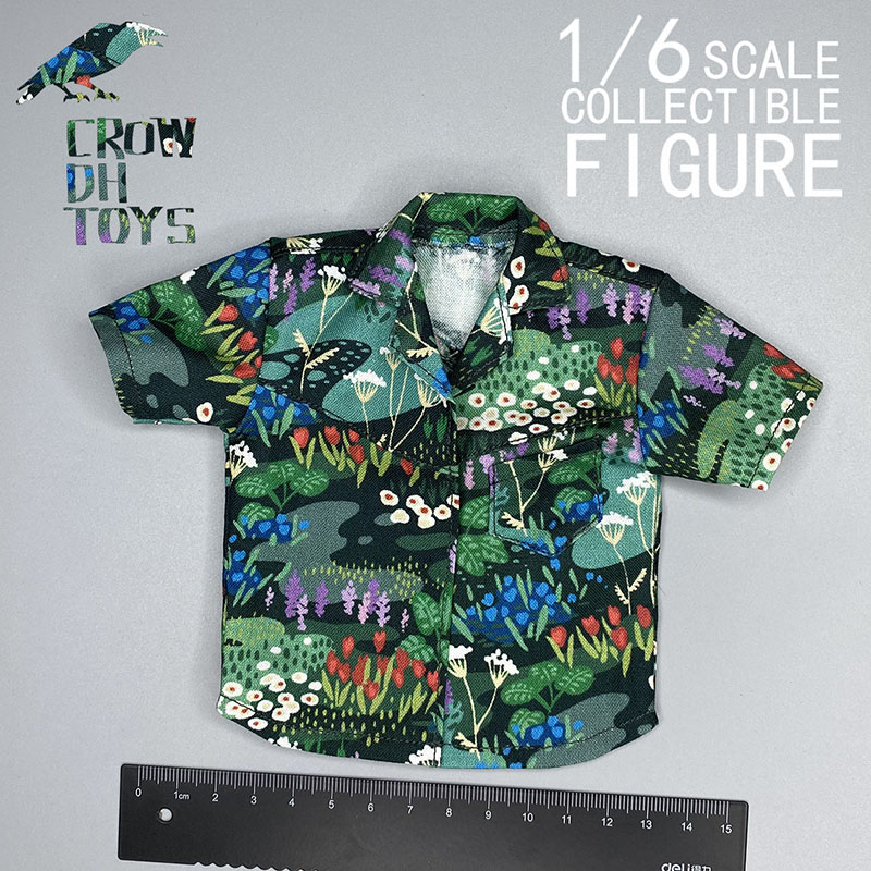 Good Floral & Wedding Decor Supply - 1/6 Herren-Soldaten-T-Shirt, Harajuku, hawaiianisches Strand-Urlaubshemd, Blumendruck-Hemden,