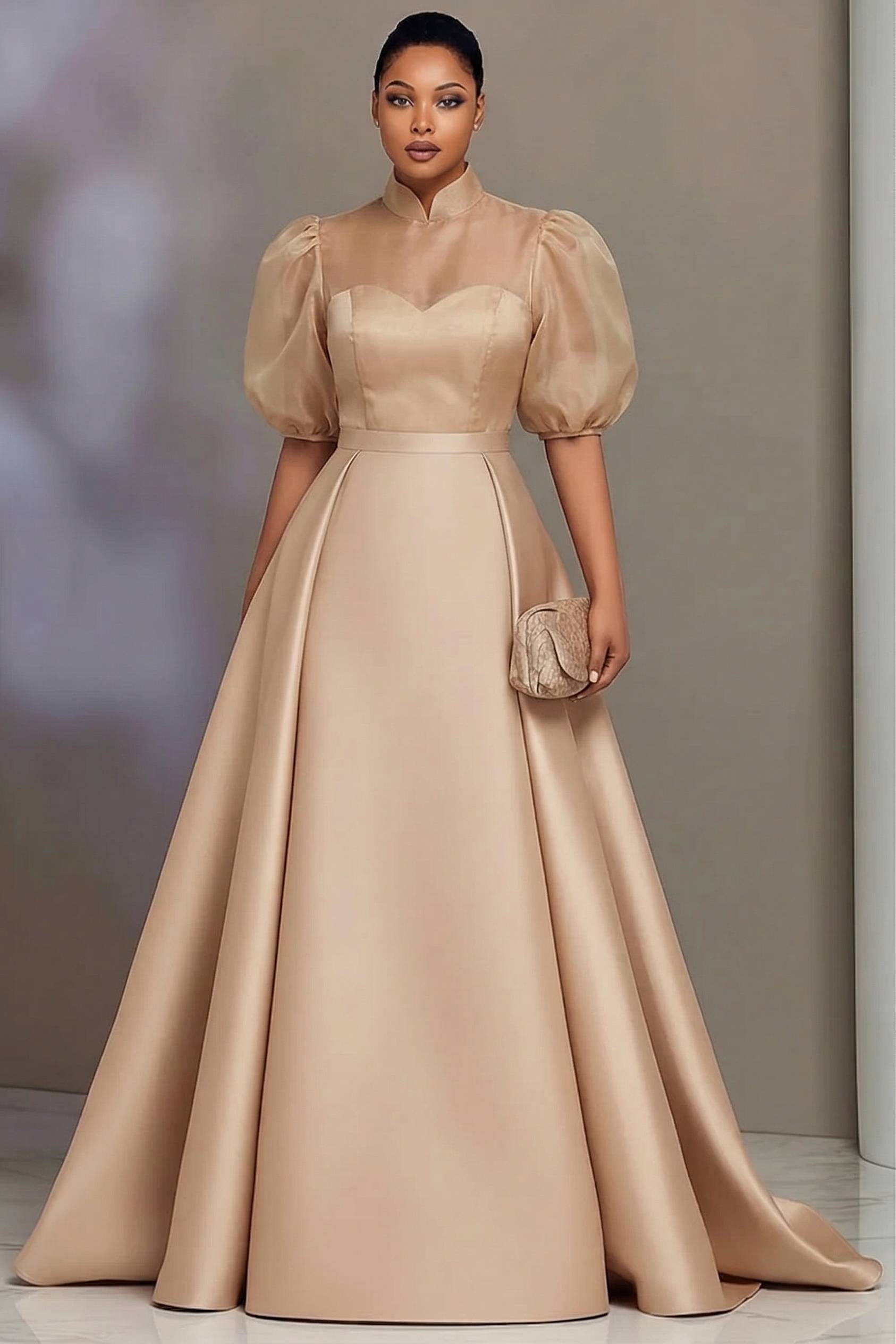 Wedding Support - Elegante Satin-Abendkleider in Übergröße für Damen,