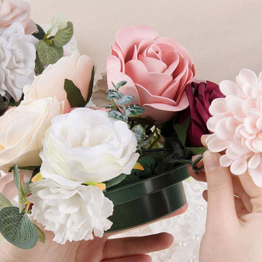 Wedding Supply Decor - 2 Stück Runde Blumenarrangement-Basen aus Blumenschaum,