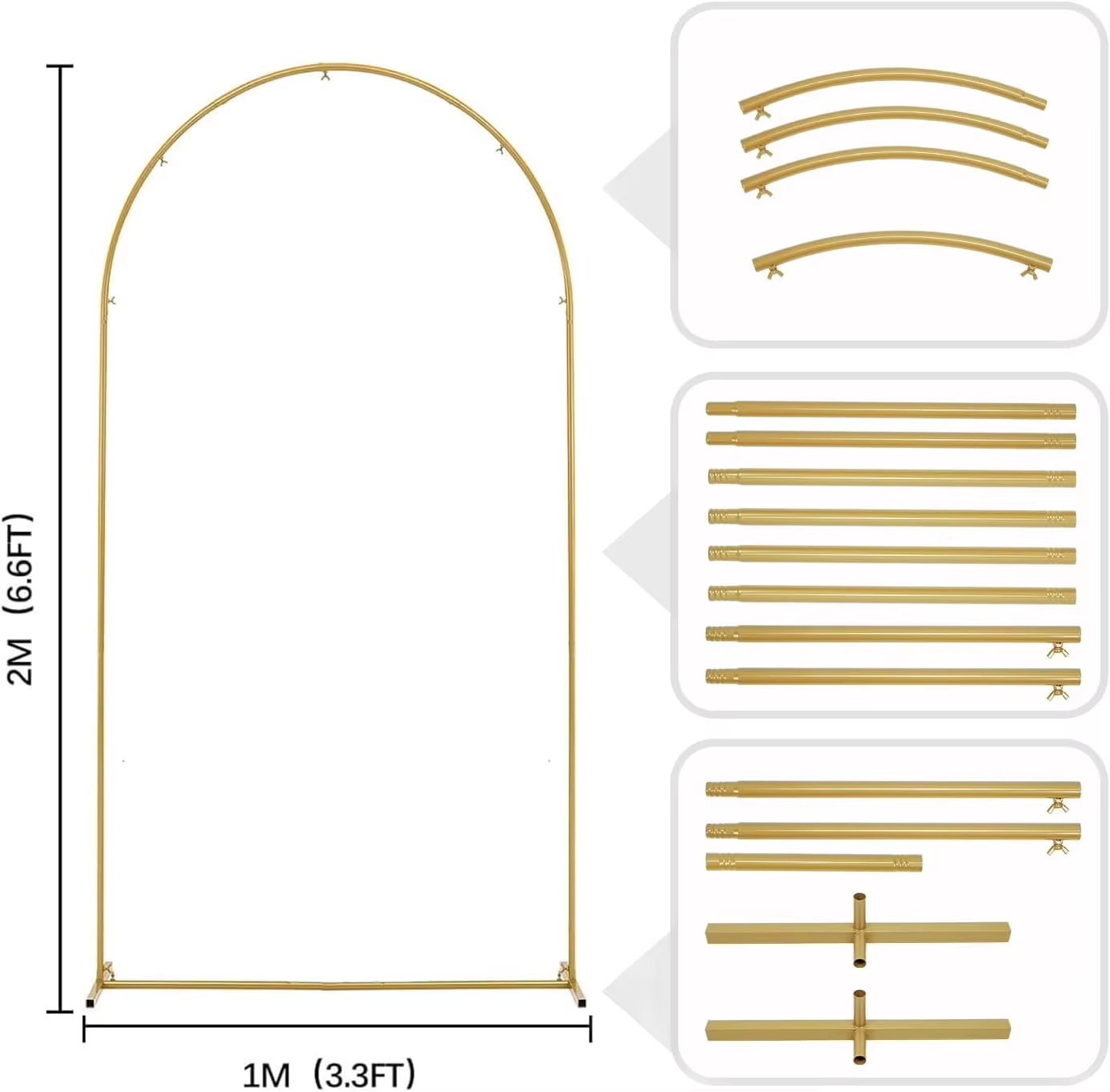 Metall-Gold-Hochzeitsbogenstän – Wedding Support Bewertung und Preis
