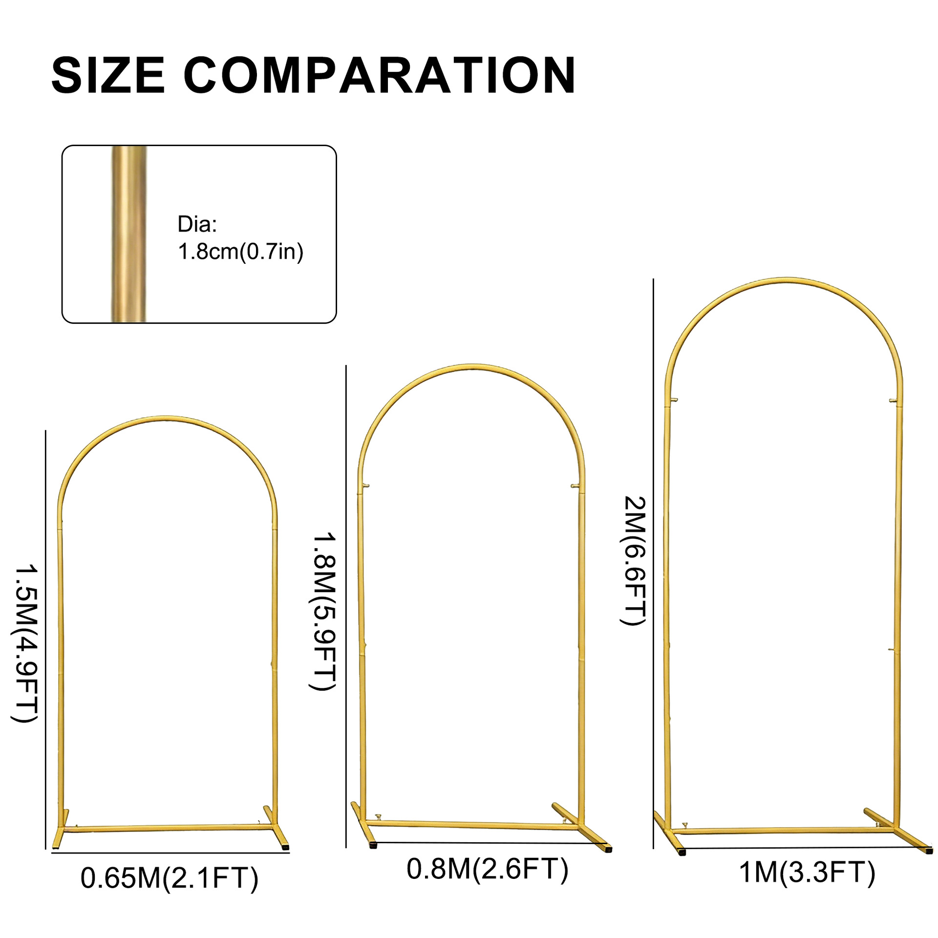 Metall-Gold-Hochzeitsbogenstän – Wedding Support Bewertung und Preis