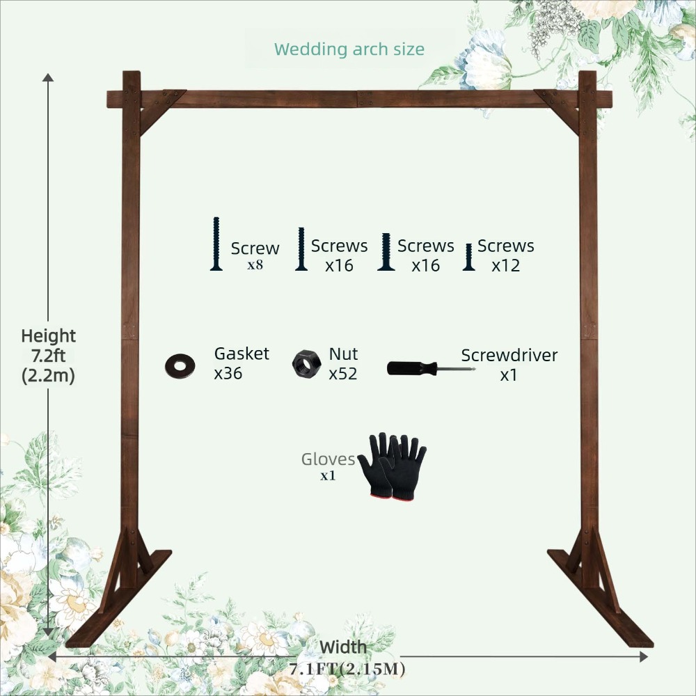 Hochzeitsbogen aus Holz im Wal – Wedding Support Bewertung und Preis