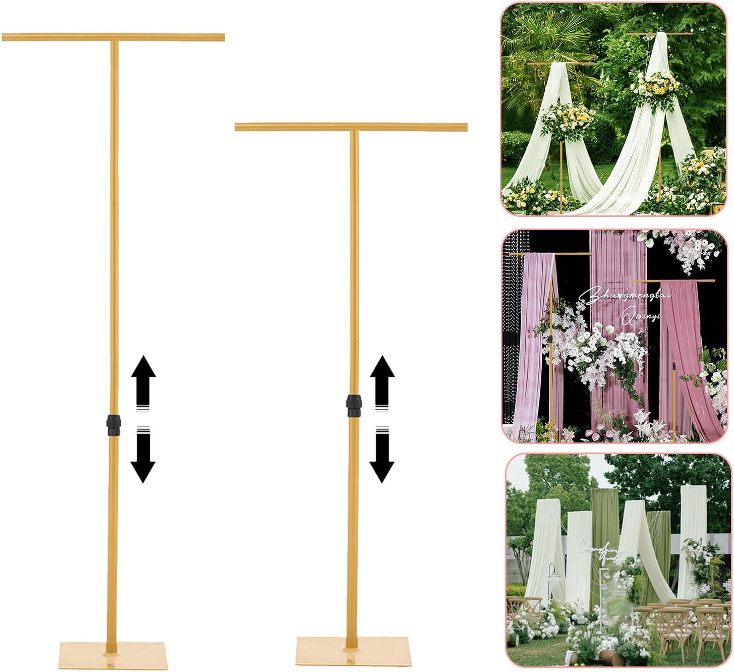 4er-Set Gold 8FT Hintergrundst – Wedding Support Bewertung und Preis