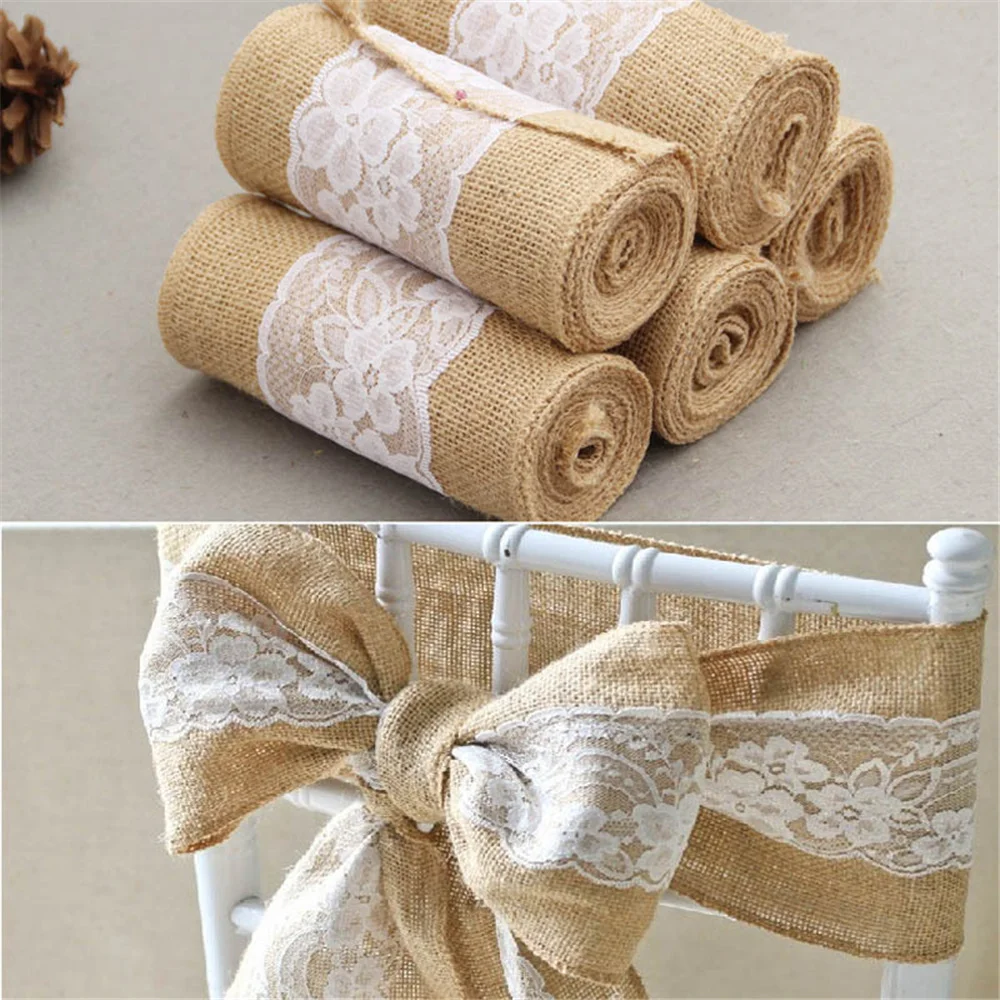 10PC Leinen Stuhl Zurück Dekor – Supply Wedding Venue Bewertung und Preis