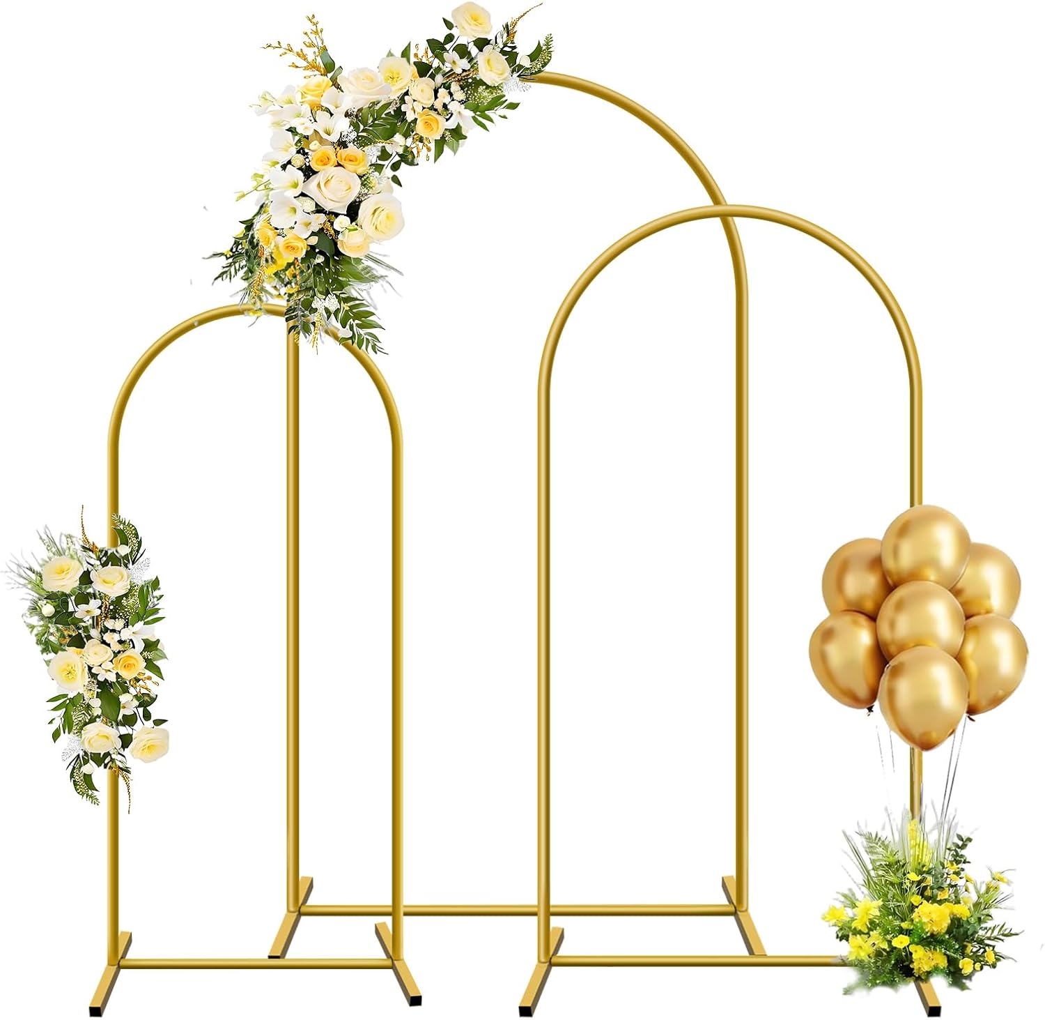 1pc Gold Metall Bogen Hintergr – Wedding Support Bewertung und Preis