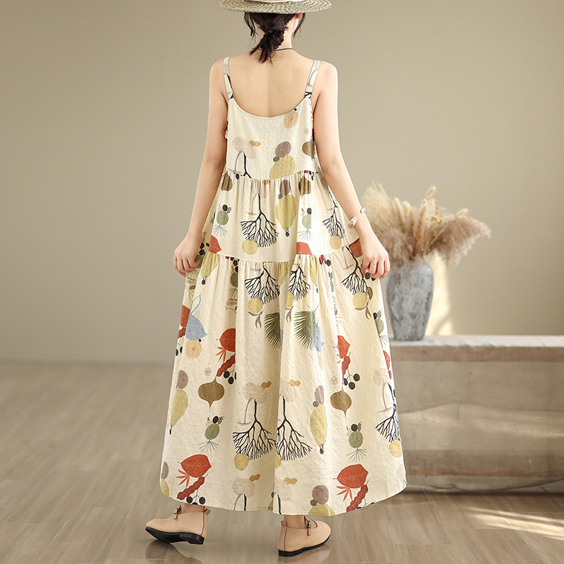 Blumiges Baumwoll-Leinen Maxik – Good Floral & Wedding Decor Supply Bewertung und Preis