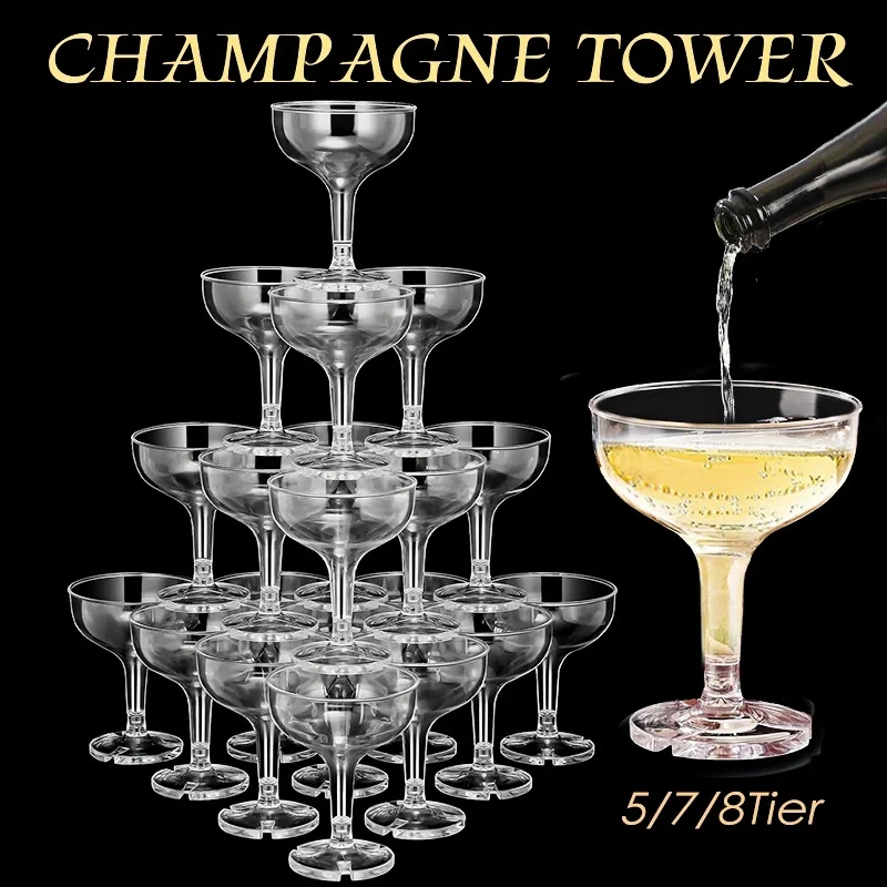 5/7/8-stöckiger Champagner-Tur – Champagne Tower Set Bewertung und Preis