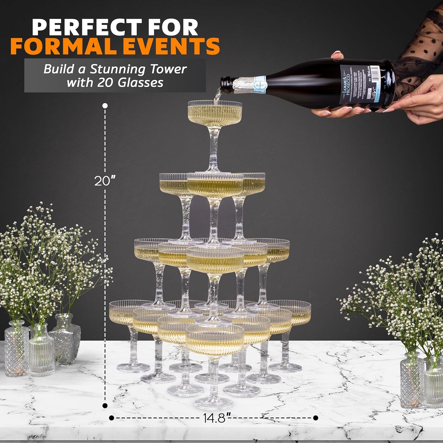 20–60 Stück ACRYL Champagnertu – Champagne Tower Set Bewertung und Preis